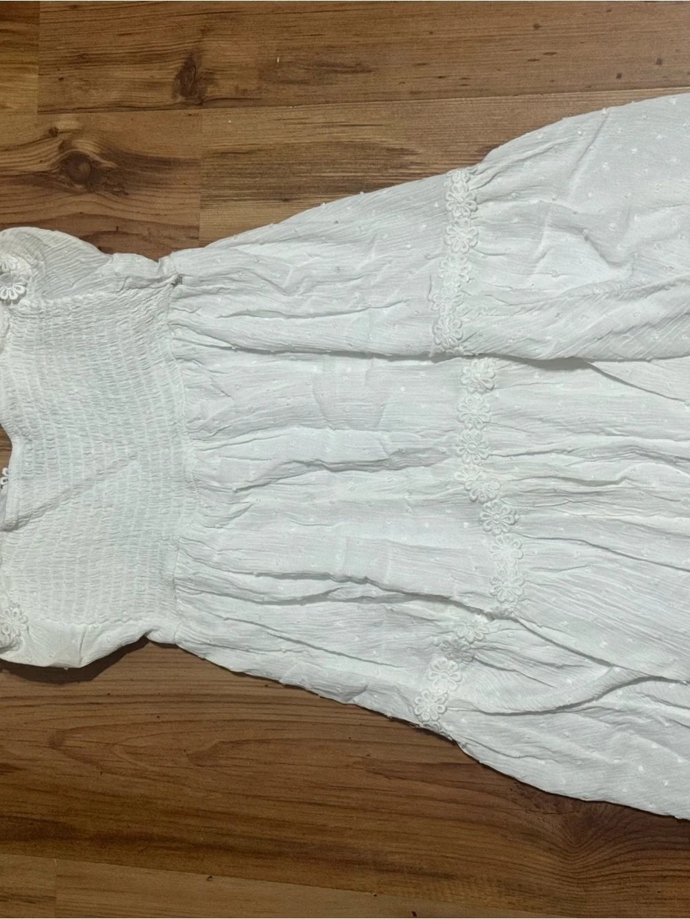 Rue21 White Eyelet Spaghetti-Strap Sundress